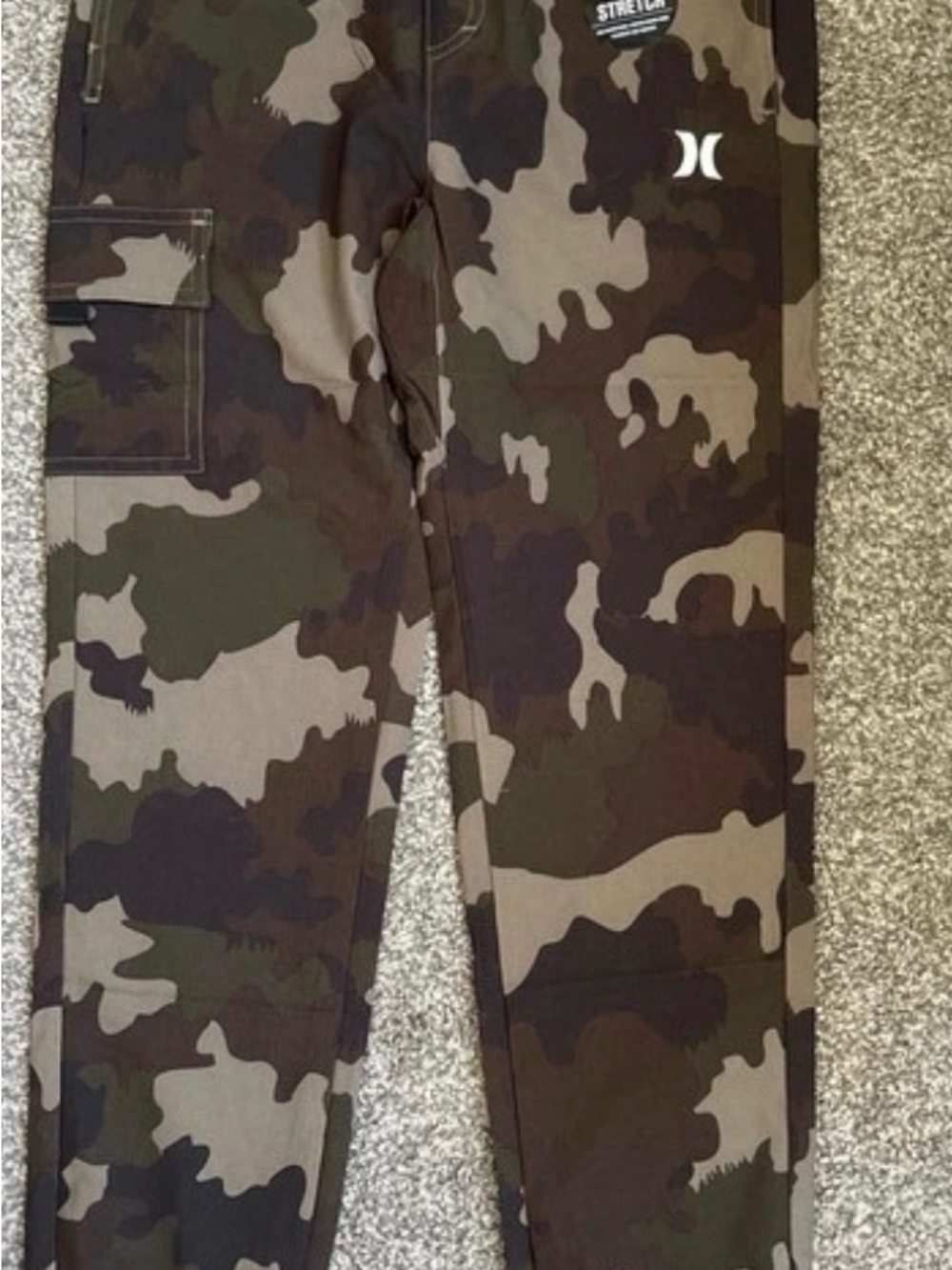 Hurley Kids Camo Stretch Leggings in Olive, Brown, Black